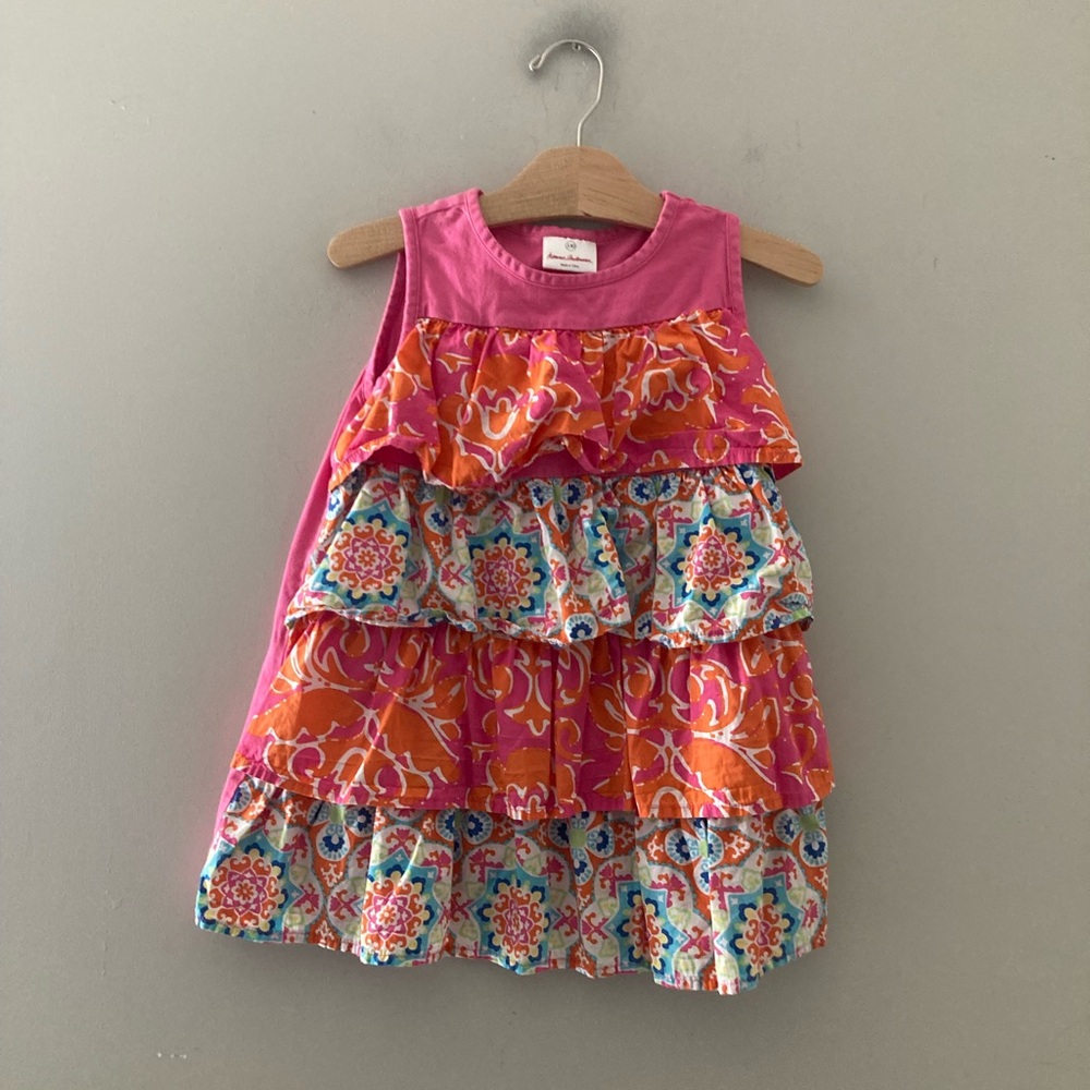 $23 ADD ON hanna andersson tiered tunic blouse floral 8Y Zara Mini Boden Gap